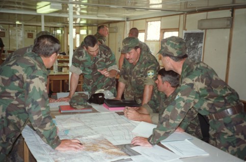 Multinational military exercises 'tsentrazbat-97' / central azian battalion-97/  are in  full swing now near the city of chimkent in kazakhstan, the exercises are being held in the framework of 'partn...