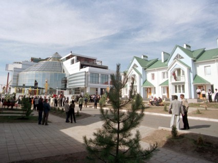 Elista, the chess city, 9/98, a special village built to house the participants of the 33rd world chess olympiad opened in the city of elista, the capital of kalmykiya (a republic in the south of russ...