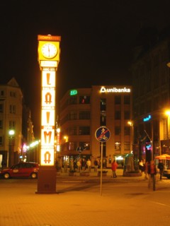 Famous laima clock, riga, latvia, 2003.