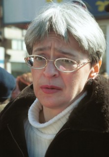 Journalist anna politkovskaya, correspondent for the novaya gazeta newspaper.