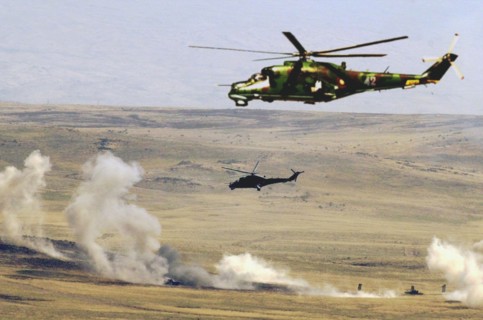 Joint command and staff exercises of russian and armenian troops, armenia, august 9, an episode of the joint command and staff exercises of russian and armenian troops (in pic), the marshal bagramyan ...