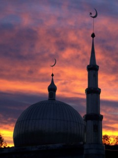 Tajikistan, december 6 2002: a festive service to celebrate the end of the sacred month of ramadan was administered in khodji mashrab mosque of dushanbe (in pic) on friday morning, (photo sergei zhuko...