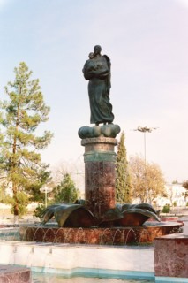 Turkmenistan, 1/03: the monument to the mother of the president gurban soltan-edjer in ashhabad.