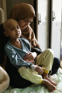 Bagdad, iraq, february 11 2003, in a specialised hospital for children suffering from leukemia (in pic), according to the data published by iraqi ministry of health 40,000 children below 5 years of ag...