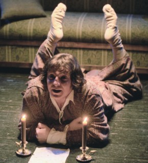 Russian actor alexei agapov in the role of oblomov in the stage adaptation of the novel by ivan a, goncharov, the production was staged at the moscow arts academy's chekhov theater, and was directed b...
