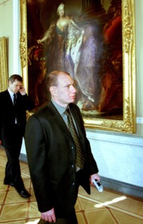 President of the interros company vladimir potanin (front) was elected as the chairman of board of trustees of state hermitage, the first meeting of the newly established council was held on saturday,...