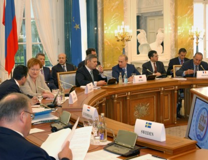 At the russia-eu summit which opened at the konstantin's palace in strelnya, leningrad region, russia, on saturday may 31 2003.