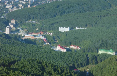 The health resort belokurikha is situated beyond the urals, the altai territory, russia, 8/03.