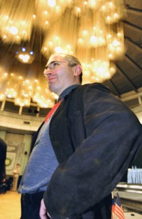 Yukos ceo mikhail khodorkovsky prior to the sitting of the ll us-russia commercial energy summit that was closed today, september 23, 2003.