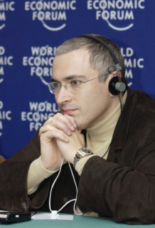 Yukos ceo mikhail khodorkovsky taking part in the work of moscow session of world economic forum on friday, where he declared that the unification of the two russian oil giants yukos and sibneft had b...