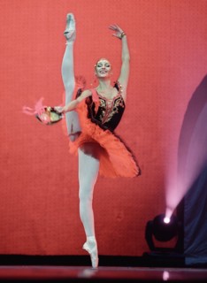 Ballerina anastasia volochkova dances in the 'stairs to the sky' ballet-fantasy on the stage of the kremlin palace on thursday, 11/03   .