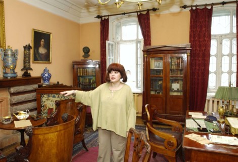 Ryabushinsky mansion, moscow, russia, 3/04, building of the museum-apartment of alexey tolstoy located in a wing of the estate of the ryabushinskys merchants in spiridonovka street where the soviet wr...
