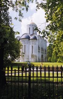 St, dimitrius cathedral (12th century) in vladimir, russia, july 1997.