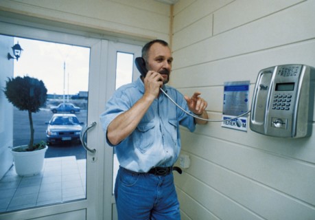 Cellular phone on the moscow / st, petersburg highway provided by novgorod telecom, 1998.