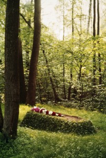 Leo tolstoy's grave at yasnaya polyana, the tolstoy family estate.