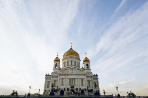 Christ the savior cathedral in moscow, russia, 2004.