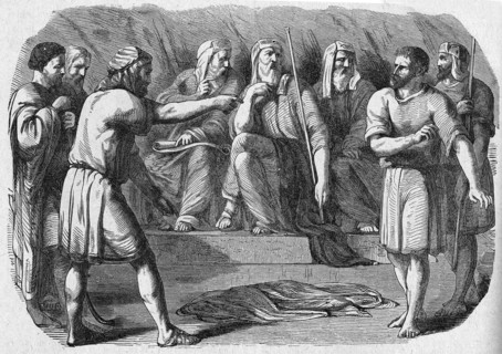 The accused in front of the judge