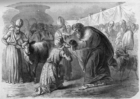 Moses blessing Aron and his sons
