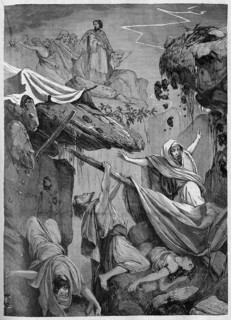 Religion The Holy Bible. Korah,Dathan and Abiram swallowed by the earth