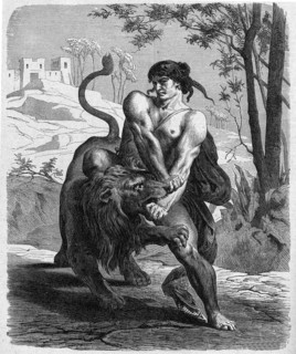 Religion The Holy Bible. Samson Fight the Lion