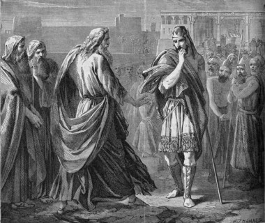 Religion The Holy Bible. Samuel scolds Saul