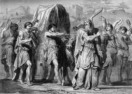 Religion The Holy Bible. David Brings the Ark of God into Jerusalem