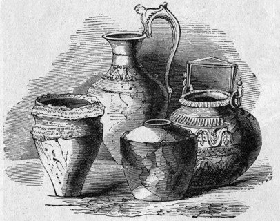 Religion The Holy Bible. Ancient metal Jars
