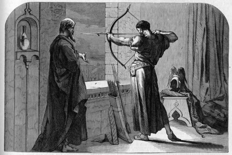 Religion The Holy Bible. Joash shot arrows out of the window under elisha comand