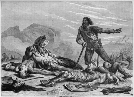 Religion The Holy Bible. Death of Saul and of his armour bearer