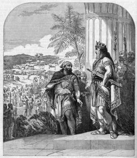 Religion The Holy Bible. David meet the Messanger of Hiram