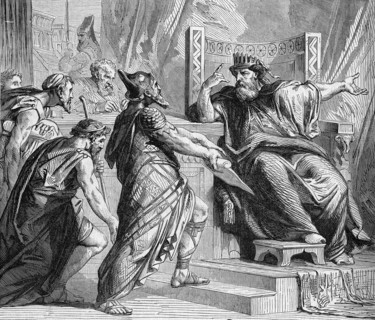 Religion The Holy Bible. David teaches to joab to cens his people
