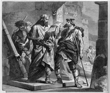 Religion The Holy Bible. Nehemia and the envoy of Sanballat
