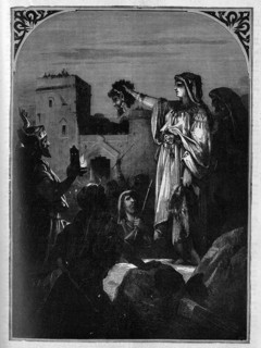 Religion The Holy Bible. Judith shows Holofernes head