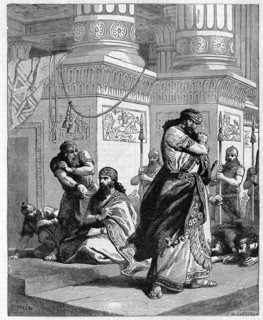 Religion The Holy Bible. Mordecai at the doors of the palace