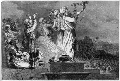 Religion The Holy Bible. Playing the bugle during the New Moon
