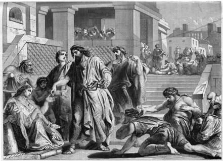 Religion The Holy Bible. The evil bowe before the good: and the wicked at the gates of the righteous. ( XIV, 19)