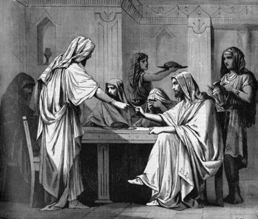 Religion The Holy Bible. The meal of the consolation after the hebrews funeral