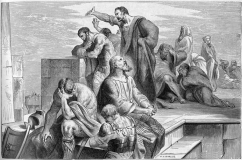 Religion The Holy Bible. The heart of the Edom's fort will be in those days like the heart of a woman