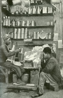 Historical Geography. 1900. Iraq. Amid the clinking cannikins of the tinsmith's shop