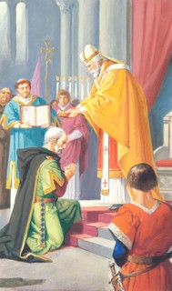 Creative illustration serial History of Rome Charles the Great crowned in Saint Peter's Basilica.