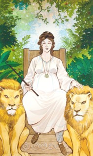 Creative illustration serial Magic. Cybele mother goddess.