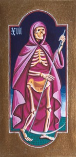 Creative illustration Middle Age in tarots. Death.