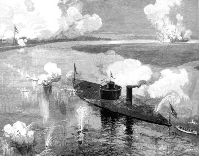 American Civil War, 1863 USS Monitor sinks Motauk Nashville