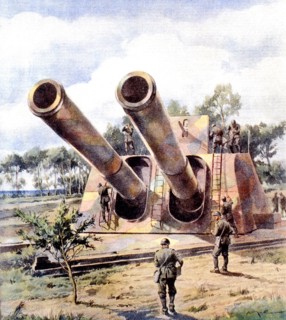 World War II - War in Italy 1943 Camouflaged Artillery