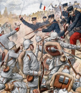 World War One 1914  1918 War in Belgium Bayonet attack