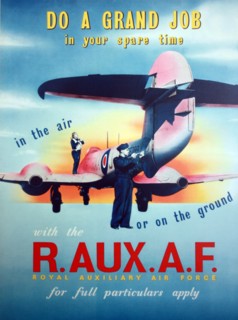 WWII Propaganda poster Royal Air Force, Royal Auxiliary Air Force