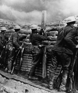 Steel helmets.
