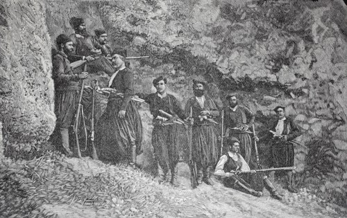Insurgents In Crete In The 19Th Century Against Ottoman Suzerainty