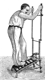 Man With Apparatus For Room Gymnastics