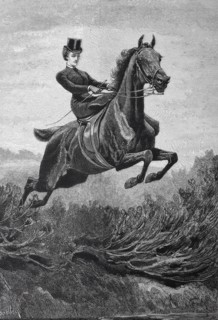 Woman With Horse At The Water Jump